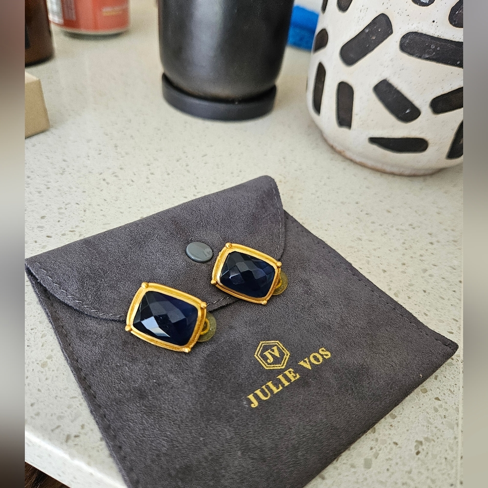 Julie Vos authentic sapphire blue clip